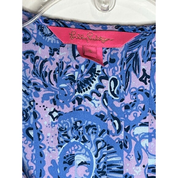 Lilly Pulitzer Marilina Flowing Tunic Top Size S Preowned Excellent - Picture 2 of 4